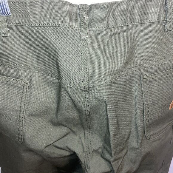 Bulwark FR Men’s Straight Jeans Size 42 X 32 Army Green Workwear Rugged NWOT - Picture 9 of 12